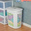 Sterilite 2.3 Bushell 81 Litre Lift Top XL Laundry Basket Hamper, White (8 Pack)