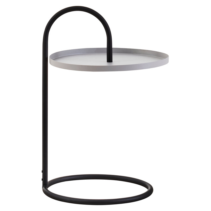 Alexica End Table, Grey, Black