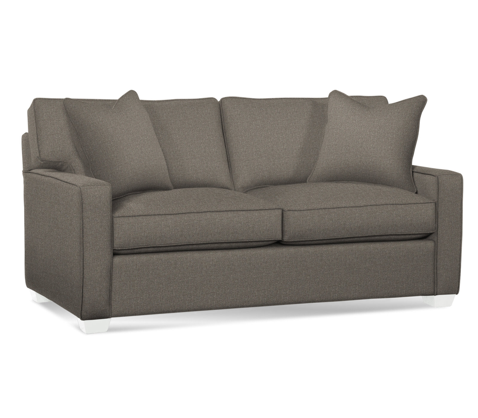 Gramercy Park 74'' Upholstered Sofa, Gray Sugar Performance; 0863-84, Frost White