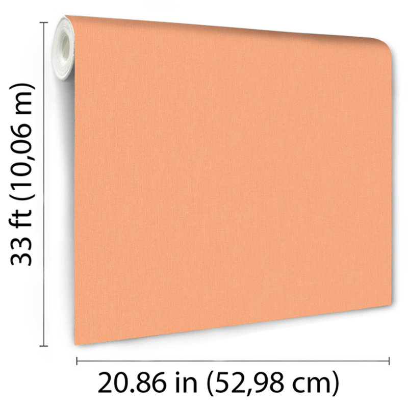 Papier peint en lin fin, Orange