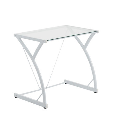 Glass Top Computer Desk