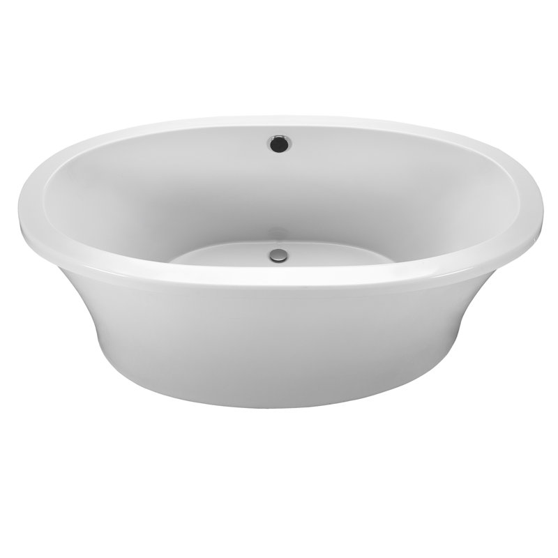Basics® 66" Freestanding Soaking Bathtub, White