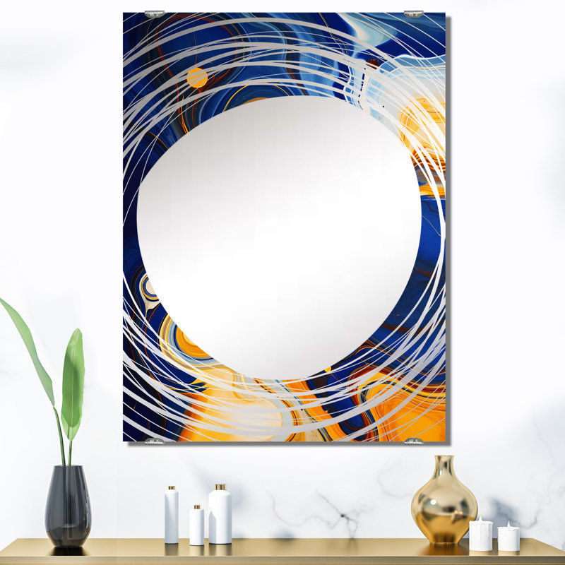Fili - Miroir mural décoratif à encre liquide abstraite MIR137553, 40 po x 30 po