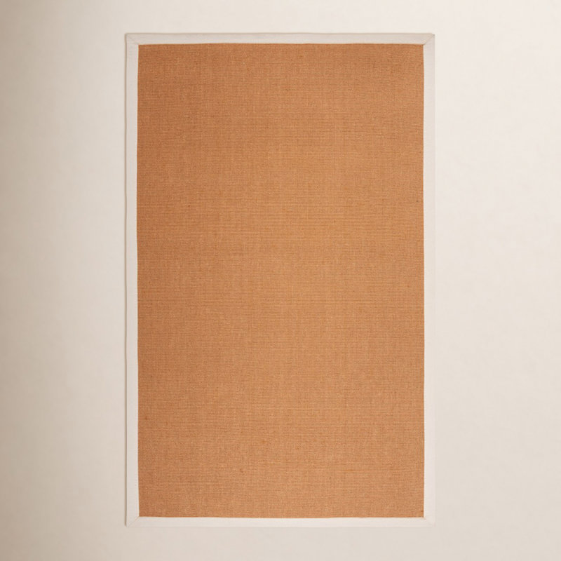 Natural Fiber Flat Weave Jute/Sisal; Latex; Cotton Solid Color Indoor Rug, Rectangle 4' x 6'