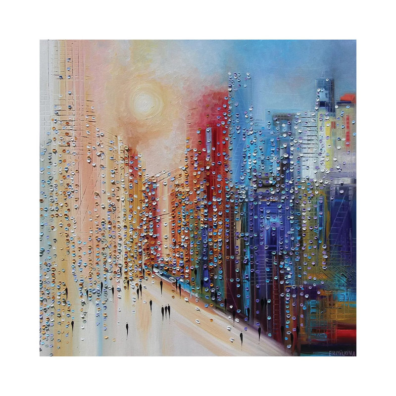 Sunset 1 Piece Painting on Canvas, 66.04 cm H x 66.04 cm W x 1.91 cm D, Wrapped Canvas