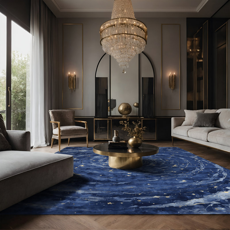 Tapis gris soyeux et moelleux, Rectangle 4 pi x 6 pi
