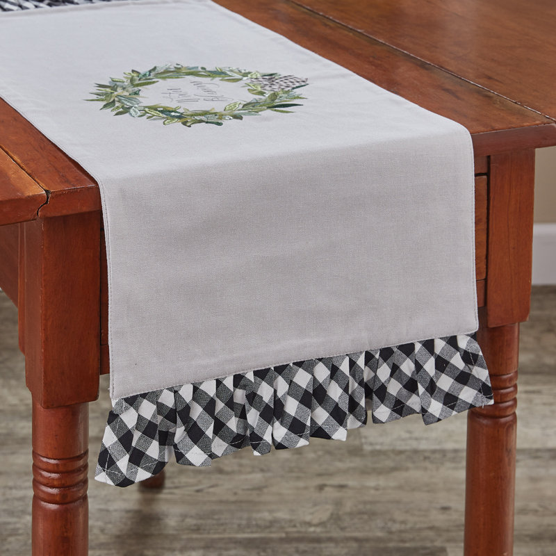 Winter Blessings Table Runner - Gray, 36" L x 13" W