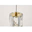 Luminaire suspendu cylindrique à 9 lumières DEL avec accents en cristal Alfee-44102663