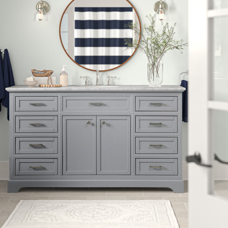 Ensemble de meuble-lavabo simple 60 po Hermes, gris