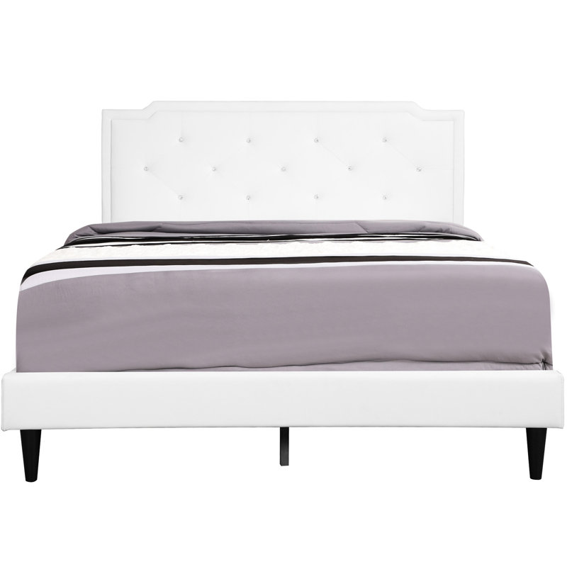 Lit de détente confortable pour chambre blanche - H 47 po x l 63 po x P 86 po, matériaux, conception épurée, rembourrage en mousse, unité centrale, assemblage requis pour une personnalisation
