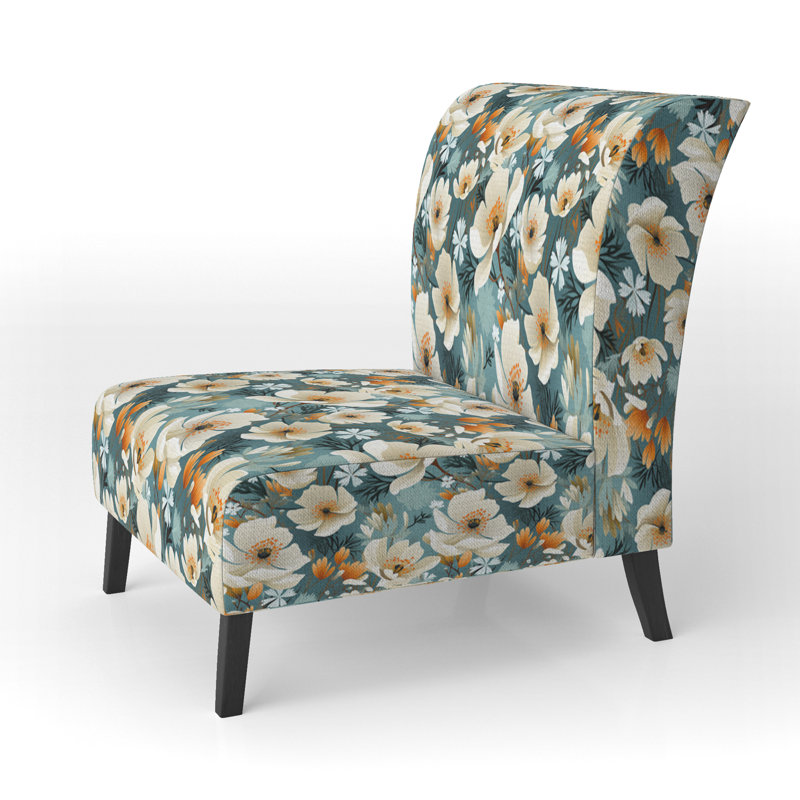 Fauteuil de chambre ivoire Coastal Blossoms