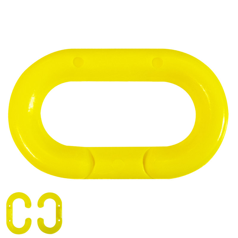 Maillon maître en plastique, Jaune, H 2,97 po x l 30 po x P 0,37 po