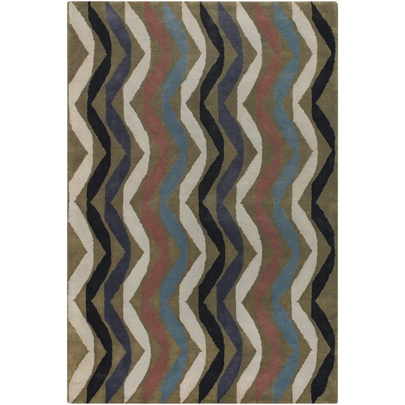 Cleavie Performance Wool Chevron Indoor Rug, Rectangle 5' x 7'6"