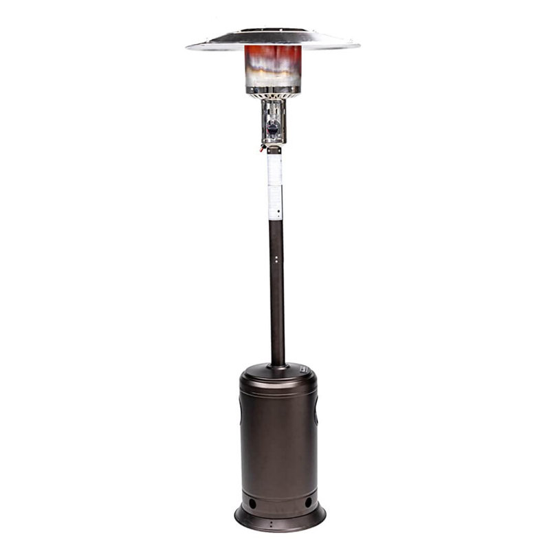 Chauffe-terrasse d'extérieur au propane avec roues portatives 47, Brun