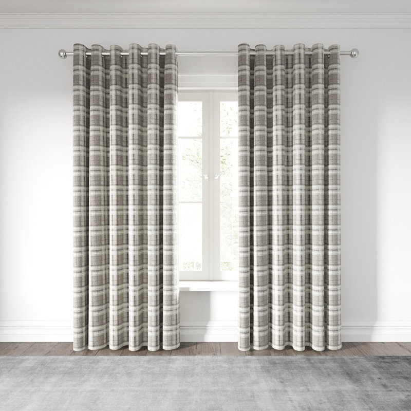 Harriet Lined Eyelet Room Darkening Curtains, Width 228 x Drop 228cm, Mocha