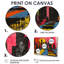 Impression d'art mural orange, rose, paysage urbain II - gratte-ciel-2088596967-2088596984