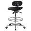Backed Adjustable Height Ergonomic Stool with Footrest