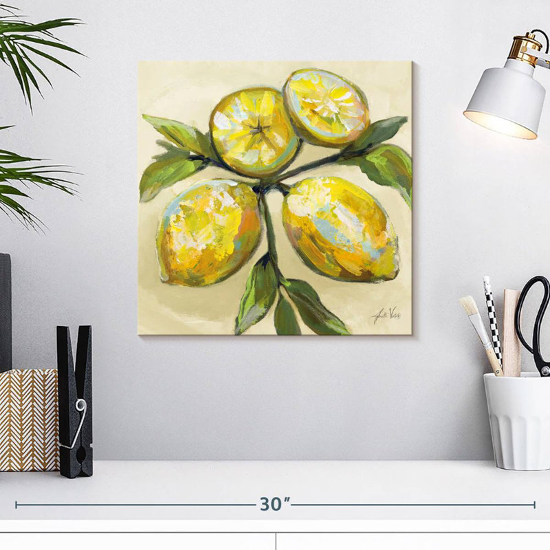 Yarlin citrons sur crème, H 16 po x l 16 po