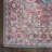 Machine Washable Oriental Blue/Brick Red Area Rug-1931884108