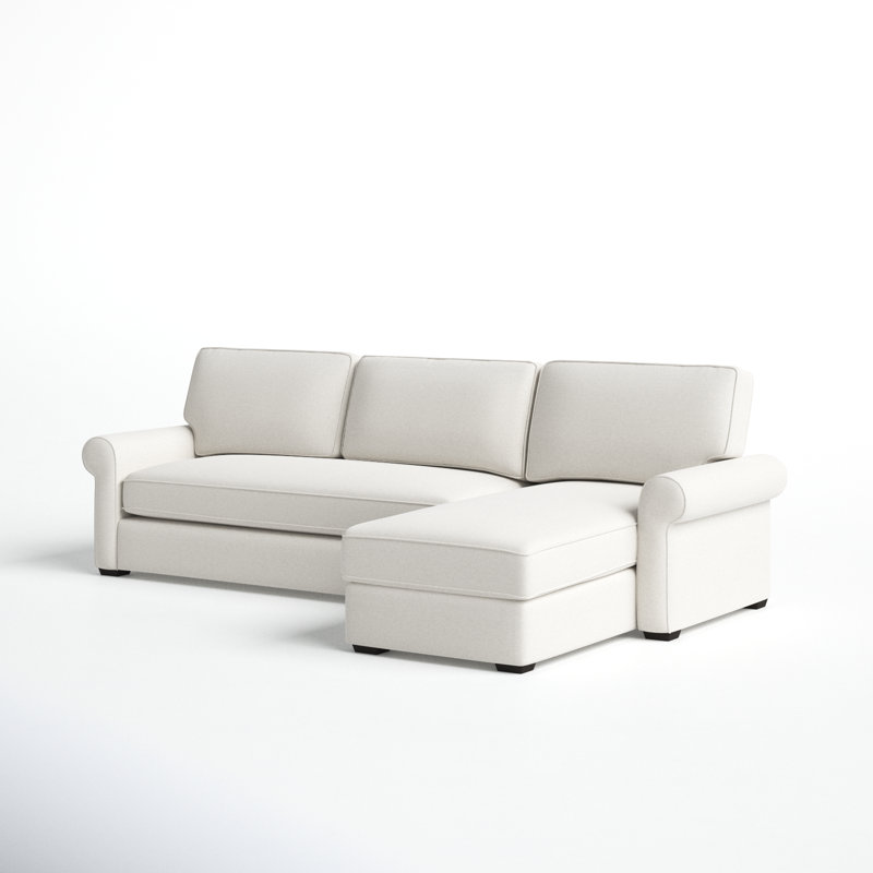 Porter Upholstered L-Shaped Sectional, Left Hand Facing, Bella Ink Blue Performance Velvet