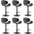 Tabouret de bar pivotant H 24 po, tabouret de bar en similicuir pour îlot de cuisine, tabouret de comptoir à hauteur réglable avec dossier