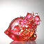 LIULI Crystal, Peach Sculpture | Blessings in the Spring Breeze