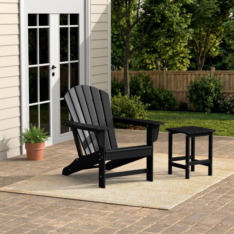  Chaise Adirondack en plastique Altura, Noir, noir, noir, noir