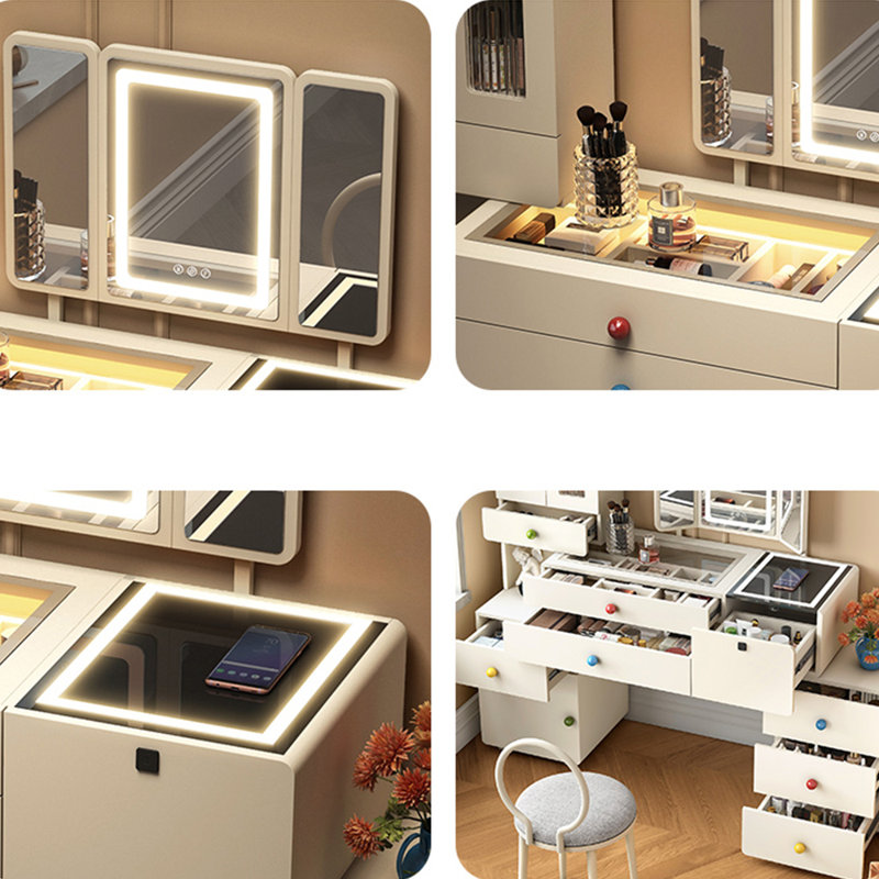 Cream style dresser Multi-functional makeup table