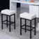 Counter Height Bar Stools Set of 2,Modern Kitchen Bar Stools, Metal Legs Backless Saddle Stool Chair