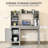 Farmhouse Computer Desk With Hutch And Cabinet (Not Including Office Chairs)-2056462173