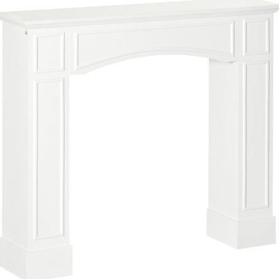 Foyer blanc - largeur intérieure de 29 po, embellissement décoratif, large espace de décoration de 45,25 po, facile à essuyer et à balayer, basculement, aspect électrique, tache d'ornement, à l'extérieur, seulement