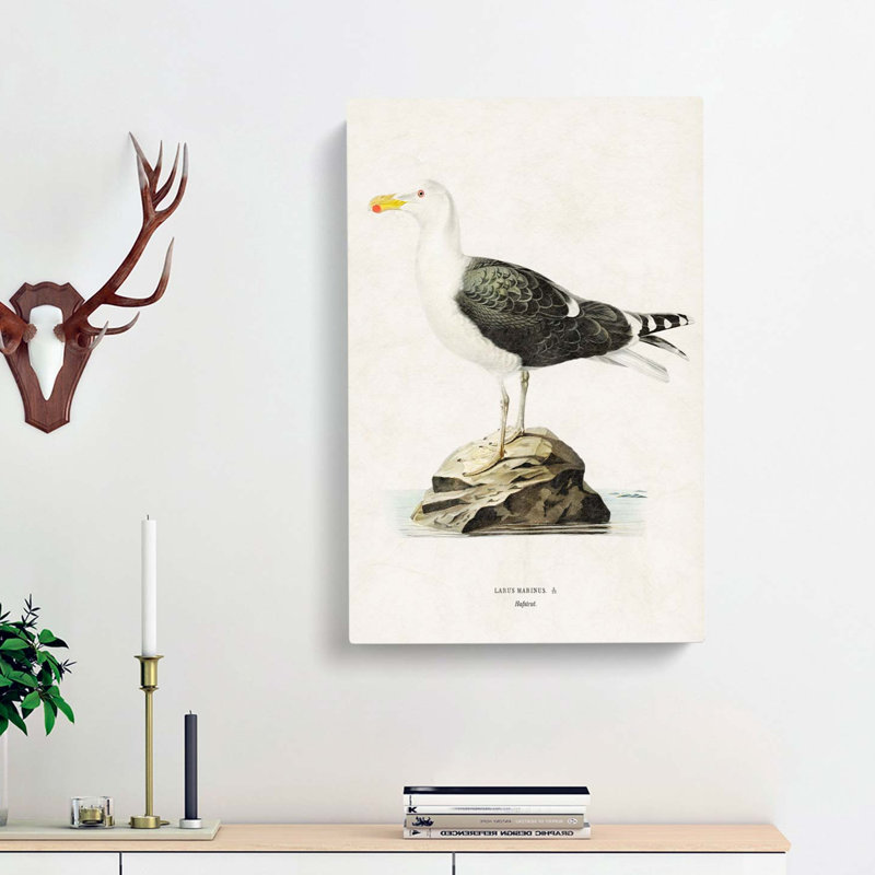 Great Black-Backed Gull by Von Wright - Wrapped Canvas, 50cm H x 35cm W x 3cm D