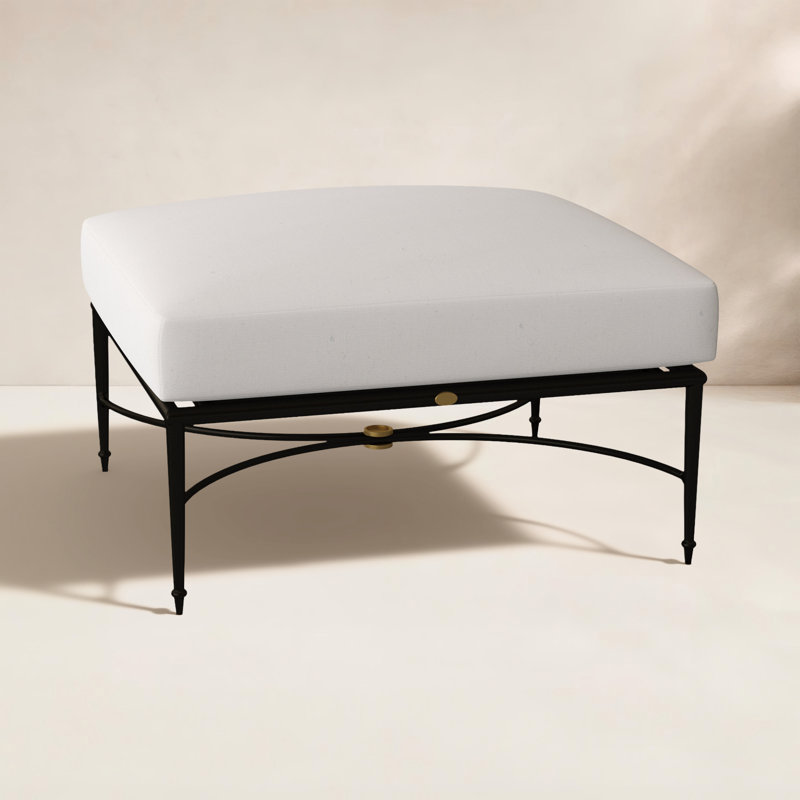 Repose-pieds en aluminium Roma, Blanc naturel, Welt
