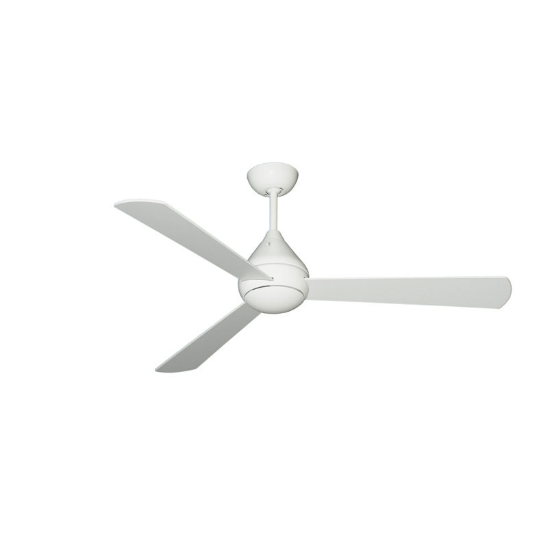 52'' Ceiling Fan, Pure White with Bleached Oak Blades
