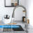 Stainless Steel Single-Handle Pull-Down Sprayer Kitchen Faucet with Soap Dispenser in Brushed Nickel