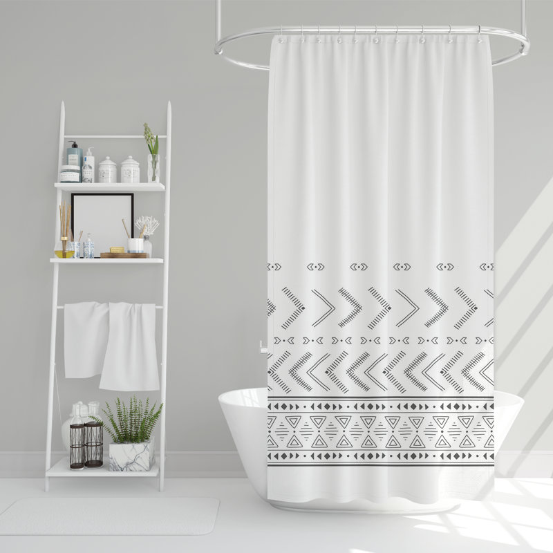 Rideau de douche 100% polycoton Warli Abdirisaq Boho 72 po x 72 po