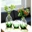 Ensemble de vases à fleurs modernes en verre soufflé à la main, ensemble de 3 (vert)