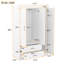 Armoire à miroir 3 portes avec tablettes-254635180