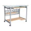 Glass Top Metal Base Computer Desk