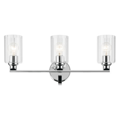 24.25" 3-Light Vanity Light with Glass