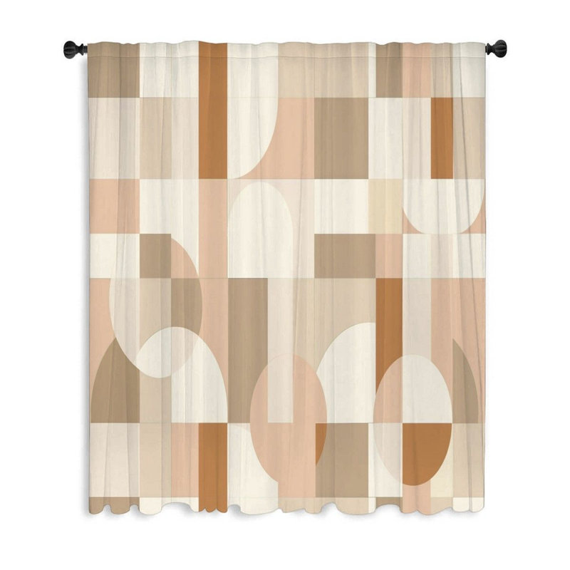 Rideau transparent en polyester Malca, L 50 po x L 84 po