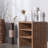 Middlet Wooden Side Table with 2 Shelves, Solid Oak Table 18" Long