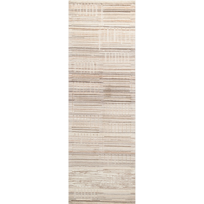 Bariloche Wool Abstract Area Rug, Runner 3' x 9'