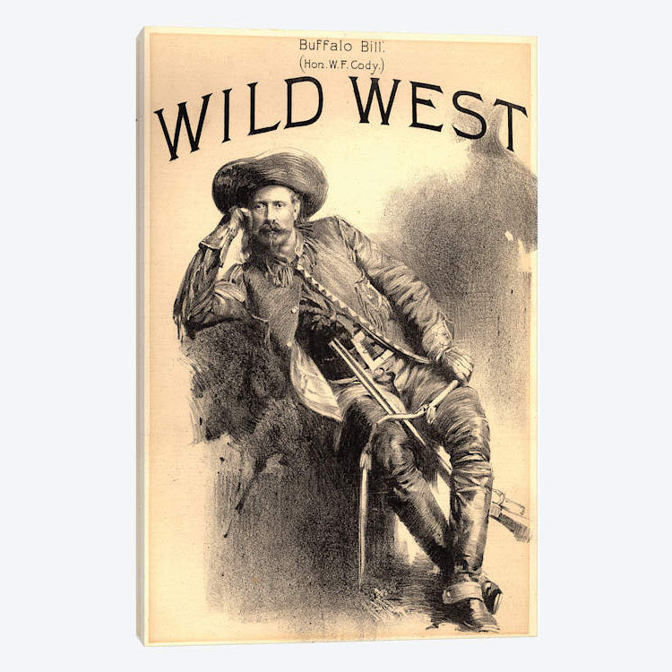 «Buffalo Bill», impression sur toile, H 12 po x l 8 po x P 0,75 po, Toile tendue, Pas de tapis