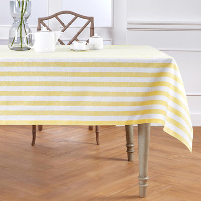 100% Pure Linen Tablecloth -Sorrento Stripe