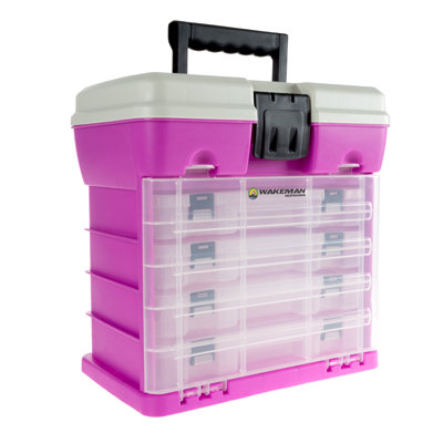 Stalwart Portable Tool Box - Small Parts Organizer with Drawers and Customizable Compartments for Hardware, Fishing Tackle, Beads, or Crafts