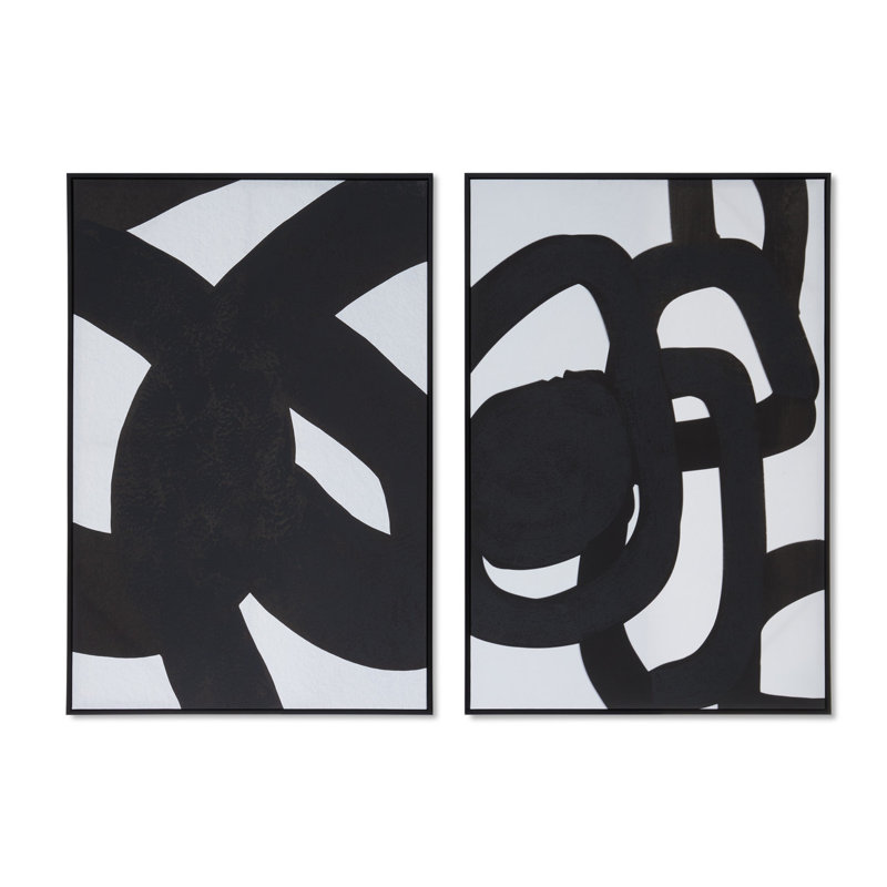 Astratto Abstract - 2 Piece Single Picture Frame Painting on Canvas
