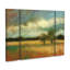 Ensemble de 3 panneaux muraux - Dorothy Fagan «Clearingthemeadow», art mural sur toile pour le salon, la chambre à coucher ou le bureau 