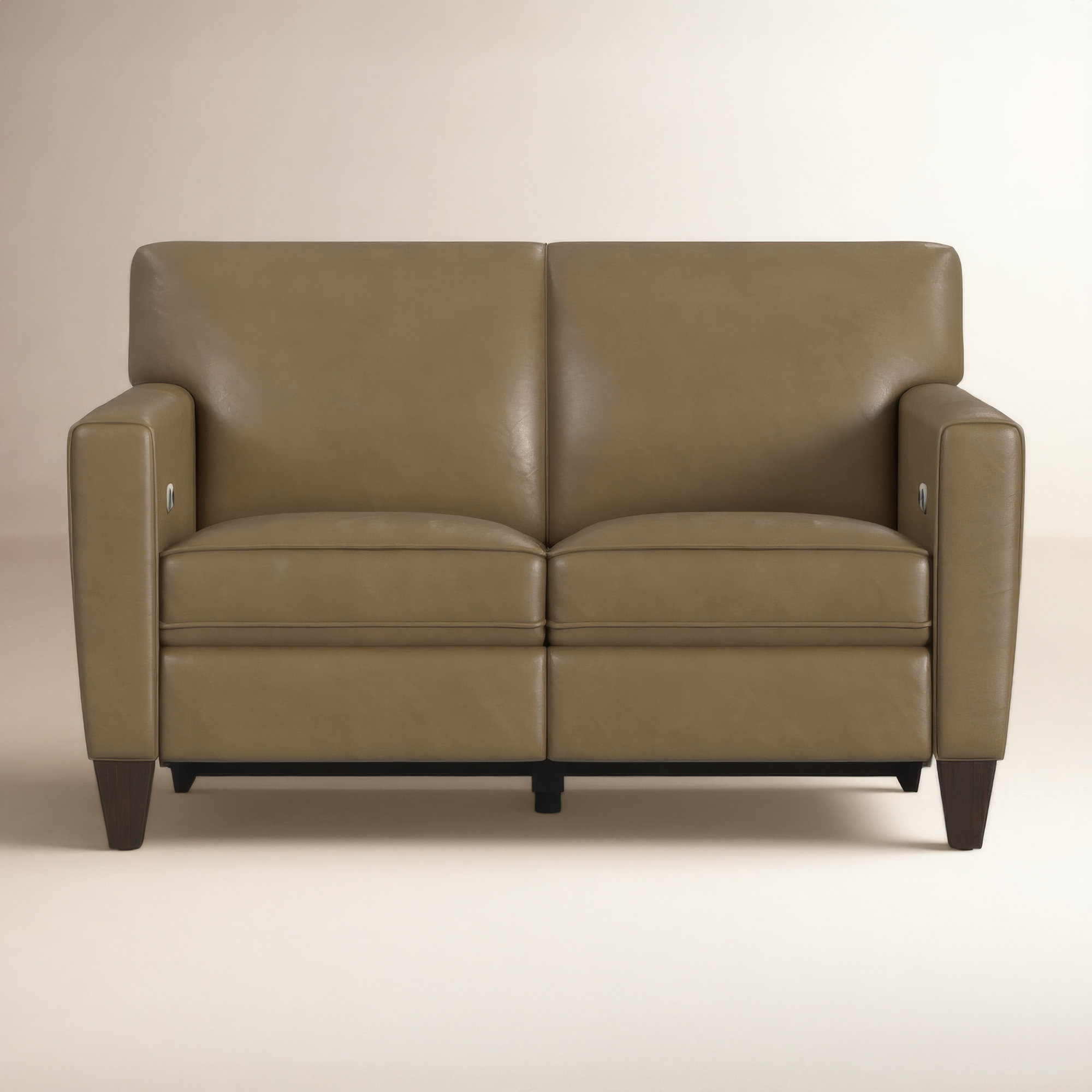 Osmin Foster Power Inclining Loveseat, Brown Top Grain Leather