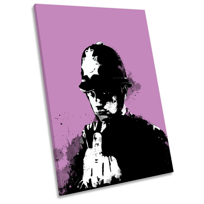 Banksy Rude Copper - Wrapped Canvas Painting, 45.7cm H x 30.5cm W